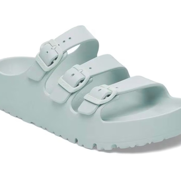 Birkenstock Florida Flex Platform Triple Strap Sandals Surf Green Size 38 (7.5) - Picture 2 of 14